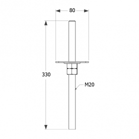 Stützenfuß Pfostenträger höhenverstelbar Gewinde - PPSR GRUNDLINE - 2