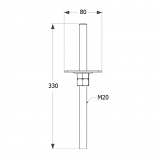 Stützenfuß Pfostenträger höhenverstelbar Gewinde - PPSR GRUNDLINE - 2