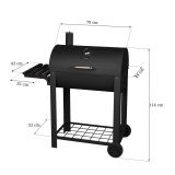 Gartengrill Thomas mit Thermometer - 97,5x52x114 Fass Grindi - 9