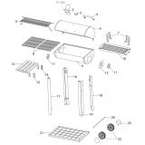 Gartengrill Thomas mit Thermometer - 97,5x52x114 Fass Grindi - 10