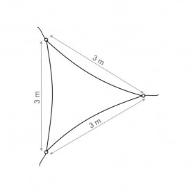 Sonnensegel Sonnenschutz Sonnendach UV-Schutz - dreieckig - grau Grindi - 5