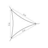 Sonnensegel Sonnenschutz Sonnendach UV-Schutz - dreieckig - grau Grindi - 5