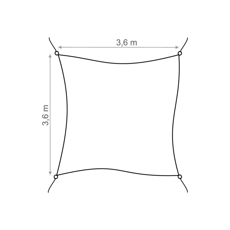 Sonnensegel Sonnenschutz Sonnendach UV-Schutz - rechteckig - grau Grindi - 8