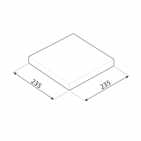 Regalbrett Wandregal Schweberegal - FSG, 23,5x23,5 cm - weiß hochglanz Velano - 4