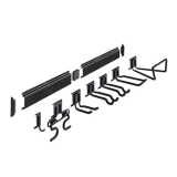9-tlg. Satz Gerätehalter Set, Hakenset, Garagen haken, Werkzeughalter - Goliat SGK Velano - 1
