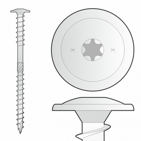 Holzbauschrauben Doppelgewinde für Aufsparrendämmung - TORX 8mm - Großpack 50 St. DMX - 1