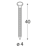 Zimmermannsnägel Holzkonstruktion Nägel ANCHOR - 1 kg - ANG DMX - 3