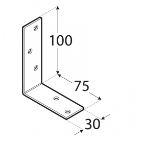 Balkenwinkel Holzverbinder Zink galvanisiert gelb - KB Großpack DMX - 2