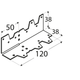 Verbinder faltbar 38x120x50x1,5 mm - KG Großpack DMX - 2