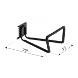 Gerätehalter für Set Goliat, Werkzeughalter, Garagen haken SGH6 - 265x75 Velano - 2