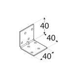 Winkelverbinder Holzverbinder Lochplattenwinkel mit Sicke - KMP Großpack DMX - 2