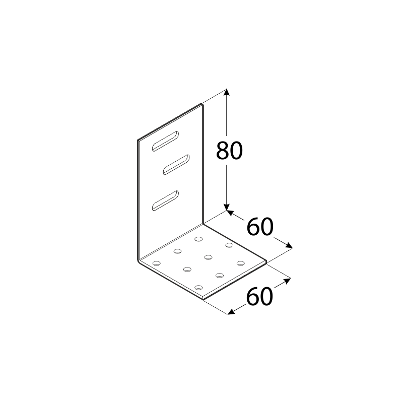 Winkelverbinder Holzverbinder Verstellwinkel - KMR rechts Großpack DMX - 2