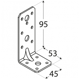 Winkelverbinder Holzverbinder mit Sicke - KPK 1 Großpack DMX - 2