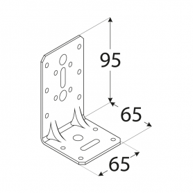 Holzverbinder Winkelverbinder mit Sicke - KPK 2 Großpack DMX - 2