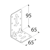 Holzverbinder Winkelverbinder mit Sicke - KPK 2 Großpack DMX - 2