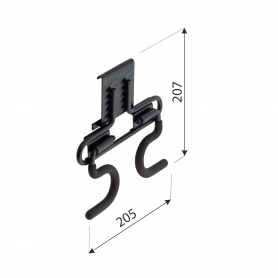 Gerätehalter für Set Goliat, Werkzeughalter, Garagen haken SGH7 - 207x205 Velano - 2