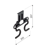 Gerätehalter für Set Goliat, Werkzeughalter, Garagen haken SGH7 - 207x205 Velano - 2