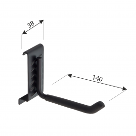 Gerätehalter für Set Goliat, Werkzeughalter, Garagen haken SGH9 - 140x38 Velano - 2