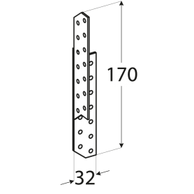 Sparren-Pfettenanker - rechts Winkelverbinder Holzverbinder - LK Großpack DMX - 2