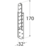 Sparren-Pfettenanker - rechts Winkelverbinder Holzverbinder - LK Großpack DMX - 2