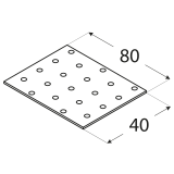 Lochplatte Winkelverbinder Holzverbinder - PP Großpack DMX - 2