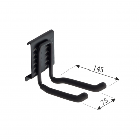 Gerätehalter für Set Goliat, Werkzeughalter, Garagen haken SGH12 - 145x75 Velano - 2