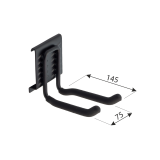 Gerätehalter für Set Goliat, Werkzeughalter, Garagen haken SGH12 - 145x75 Velano - 2