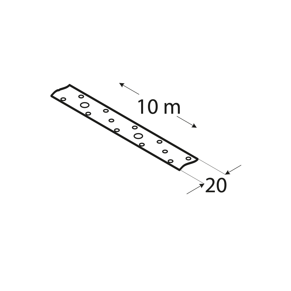 Lochband- und Montageband - 20x1,0mm - TM 9