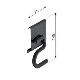 Gerätehalter für Set Goliat, Werkzeughalter, Garagen haken - SGH14 - 145x38 Velano - 2