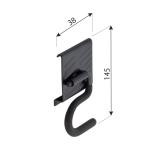 Gerätehalter für Set Goliat, Werkzeughalter, Garagen haken - SGH14 - 145x38 Velano - 2