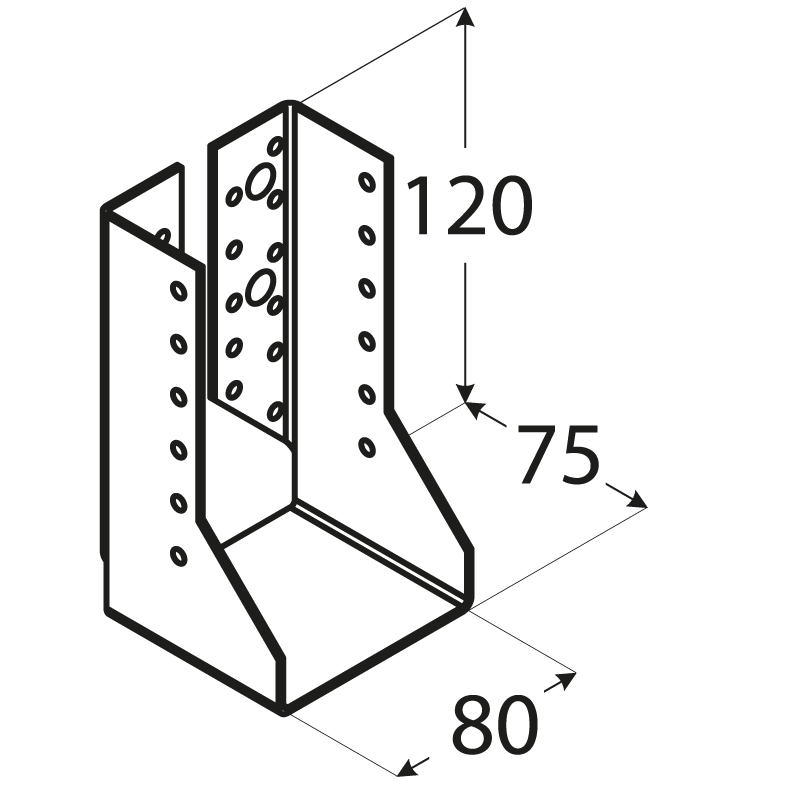 Balkenschuh Holzverbinder Balkenträger - WBZ Großpack DMX - 13