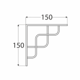Regalhalter, Regalkonsole Dekorative - Stahl - SQUARE Velano - 2