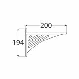 Regalhalter, Regalkonsole Dekorative - Stahl - WAT Velano - 2