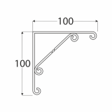 Regalhalter, Regalkonsole Dekorative - Ornament Stahl - WO Velano - 2