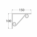 Regalhalter, Regalkonsole Dekorative - Ornamental Stahl - WOP Velano - 2