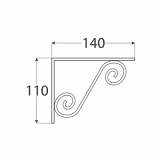 Regalhalter, Regalkonsole Dekorative - Stahl - WOZ Velano - 2