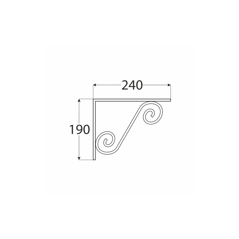 Regalhalter, Regalkonsole Dekorative - Stahl - WOZ Velano - 6