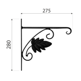 Blumenhalter, Wandblumenhalter, Blumentopfhalter - UK 2 Blatt 280x275 Velano - 3