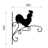 Blumenhalter, Wandblumenhalter, Blumentopfhalter - UK 4 Hahn 300x280 Velano - 3