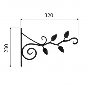 Blumenhalter, Wandblumenhalter, Blumentopfhalter - UK 5 Blätter 230x320 Velano - 3