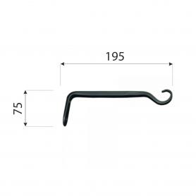 Blumenhalter, Wandblumenhalter, Blumentopfhalter - UK 6 Gerade 75x195 Velano - 3