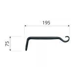 Blumenhalter, Wandblumenhalter, Blumentopfhalter - UK 6 Gerade 75x195 Velano - 3