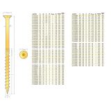 Holzbauschrauben mit Senkkopf CS - 4mm TORX - Zink galvanisiert DMX - 19