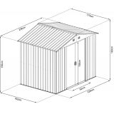 Gerätehaus Geräteschuppen Gartenhaus aus Metall - Fiori III 174x236x190 Grindi - 10