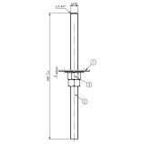 Stützenfuß Pfostenträger höhenverstelbar Gewinde - PPSR GRUNDLINE - 5