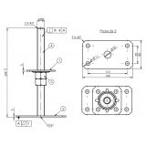 Stützenfuß Pfostenträger höhenverstelbar Gewinde - PSRP GRUNDLINE - 5