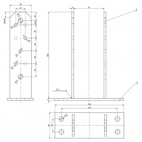 Stützenfuß Pfostenträger Pfostenanker – PST typ TT GRUNDLINE - 2