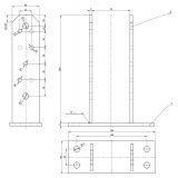 Stützenfuß Pfostenträger Pfostenanker – PST typ TT GRUNDLINE - 2