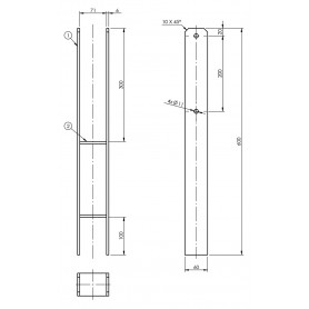 Stützenfuß Pfostenträger Pfostenanker - Typ H Feuerverzinkt - PSH GRUNDLINE - 6