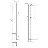 Stützenfuß Pfostenträger Pfostenanker - Typ H Feuerverzinkt - PSH GRUNDLINE - 6